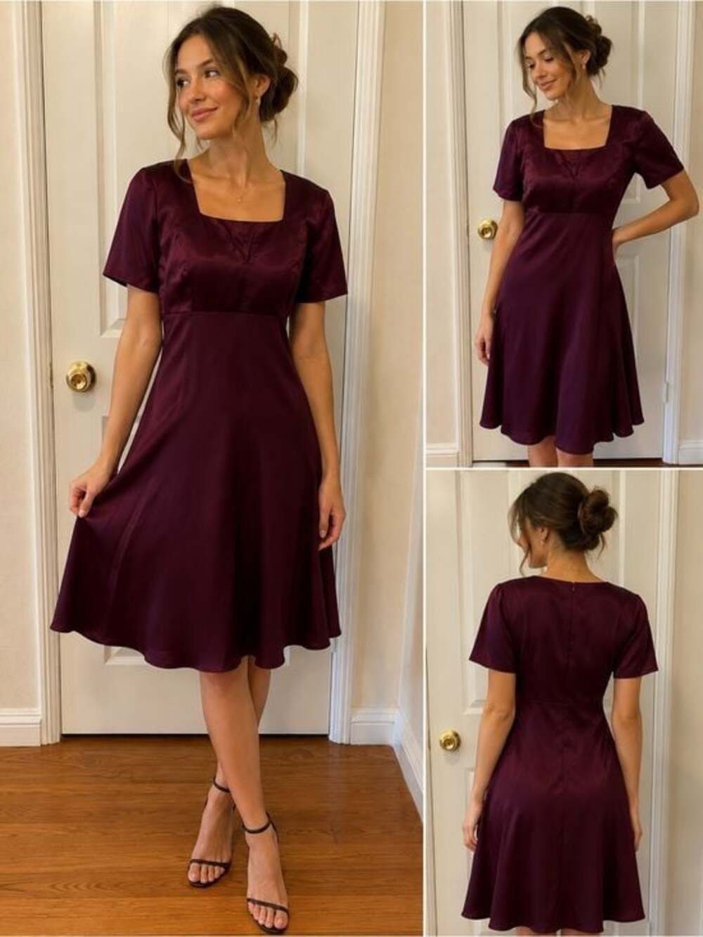 EUC Donna Rico petite dress size 4p PURPLE